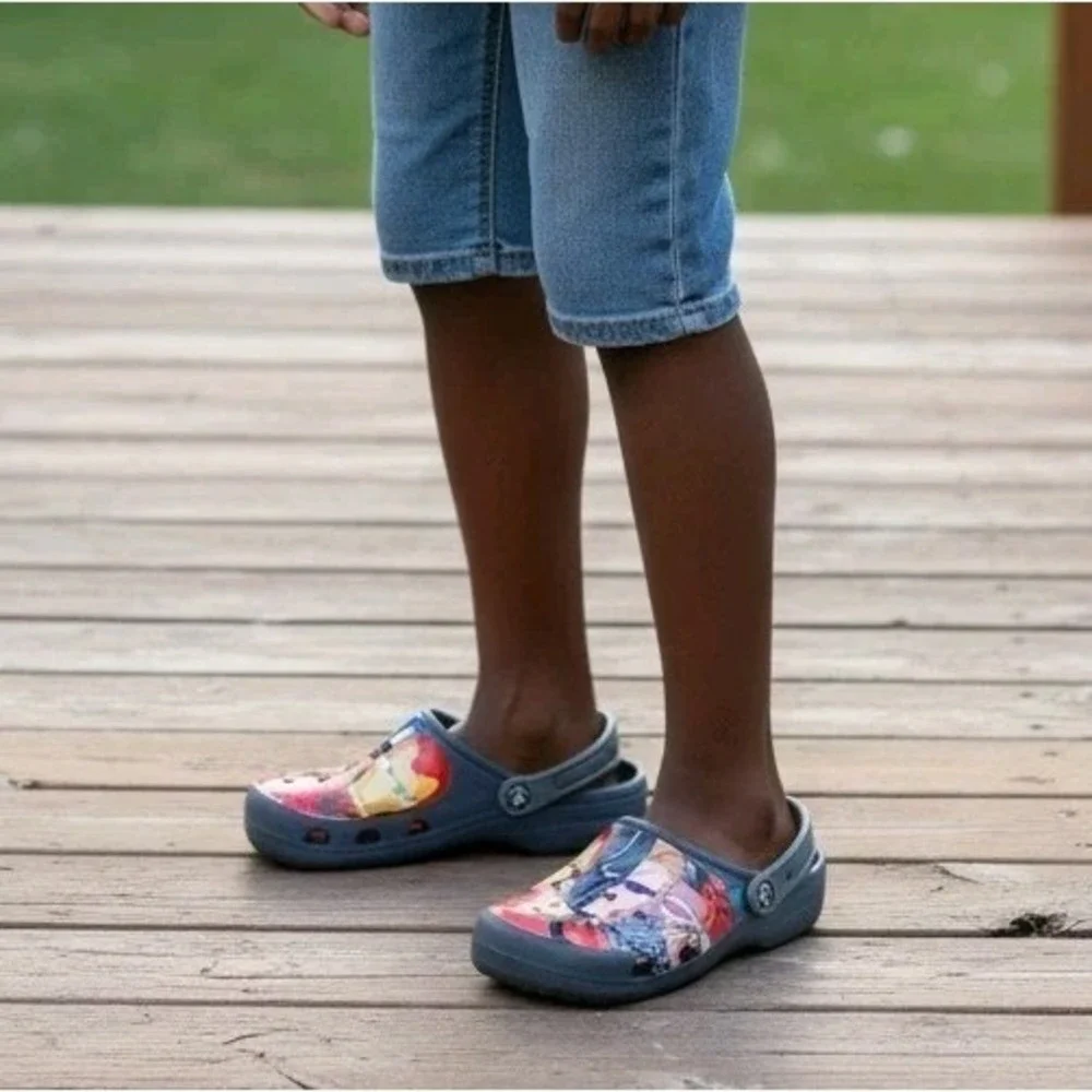 CROCS Comfort Kids Boy's C9 Slip On Marvel Avengers Clogs Shoes Red &‎ Blue